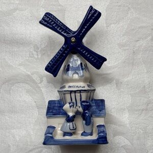 Original Blue Delft Ceramic Windmill Figurine - Holland - Collectible
